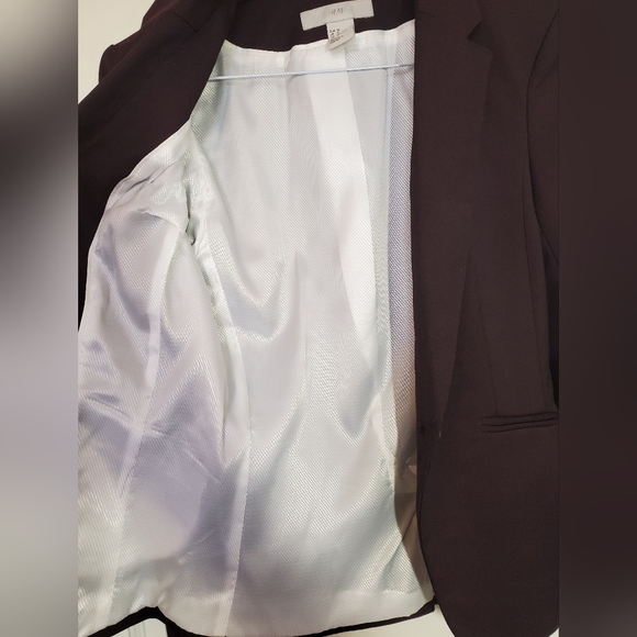 Dark Burgundy H&M Blazer Size 0 - Picture 3 of 6